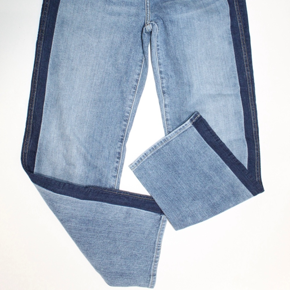 7 For All Mankind Jeans Kiki With Shadow Side Seam In Gold Coast Waves Size 26 - Picture 3 of 7